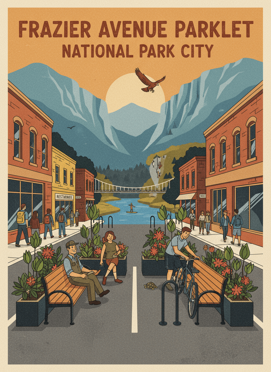 Frazier Avenue Parklet near Coolidge Park